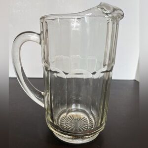 Vintage Restaurant Quality Clear Glass Classic Pitcher